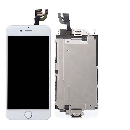 For iPhone 6 Plus 5.5 inch LCD Screen Replacement Digitizer Assembly with Proximity Sensor + Ear Speaker + Front Camera + Home Button (Without Touch ID Function) (White)