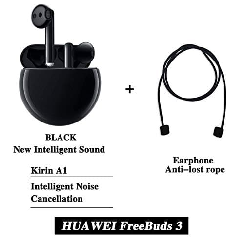 Bluetooth Headphones Bluetooth Earphone Kirin A1 Bone Sensor Tap Control Quick Wireless Charging Freebuds3 Black Rope