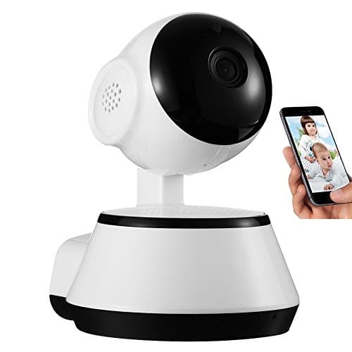 720P IP Camera,HD Megapixe Mini P2P Wifi Wireless WebCam with IR Night Vision,2 Ways Audio for CCTV Home&amp;Office Security Monitoring,Baby/Pet Monitor System by Phone APP Remote Control Access (White)