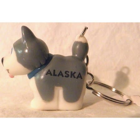 Arctic CircleArctic Circle Alaska Pooping Husky Keychain