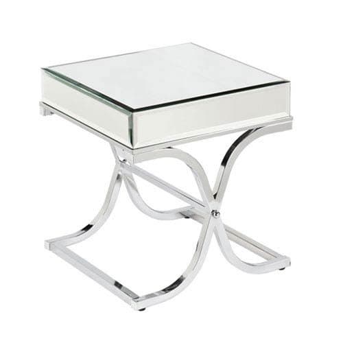 251 First Monroe Chrome Mirrored End Table