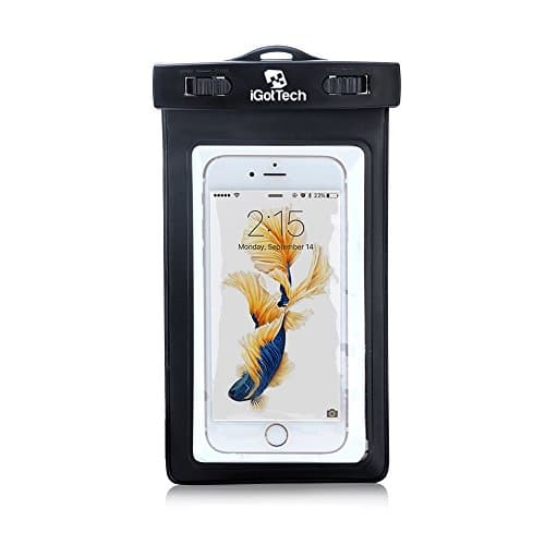 iGotTech Universal Waterproof Protective Case, Multi Purpose Floating Cell Phone Dry Bag, Snowproof Dirtproof Mobile Pouch, Fits iPhone 5, 6/6s Plus, Samsung Galaxy S6/S7 Edge, Phones Up to 6 Inches
