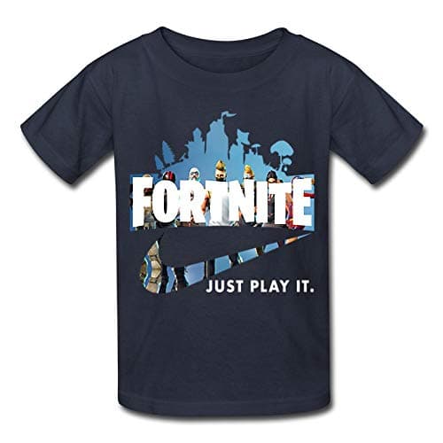 Deplle Youth 3D Pattern Printed Fort-nite Just Play It Short Sleeve T-Shirts Kids Casual Tees