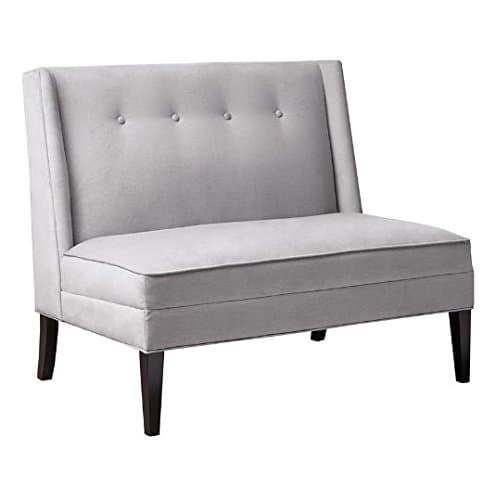 Banquette Bench Seating Dining Room Benches For Entryway Kitchen Table Living Office Furniture Elegance Settee Art Seat With Back Upholstered Polyester Color Silver Gray Leg Material Wood La Banque