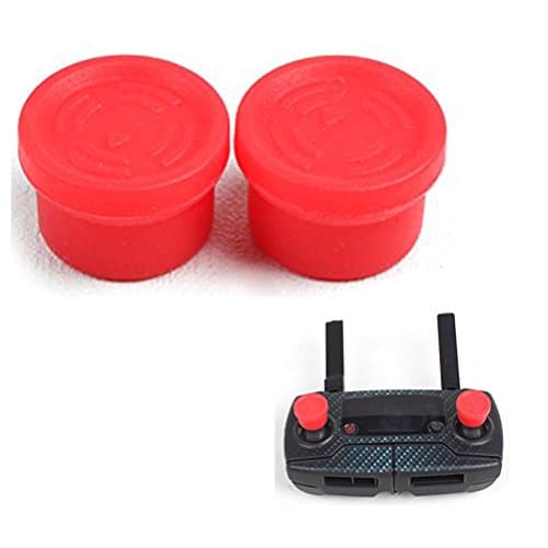 Joint Vcitory 1 Pair Universal Remote Controller Joysticks Silicone Rocker Thumb Stick Cover for DJI Spark/ MAVIC PRO/ Phantom 3/ 3 Advanced/ 3 Standard/ Phantom 4/ pro/ pro+/ Inspire (Red)