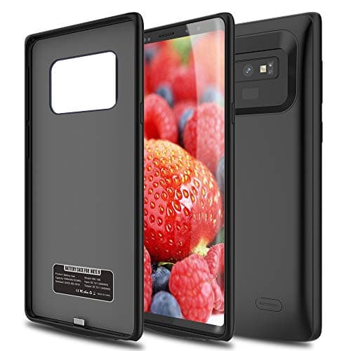 Note 9 Battery Case, BEAOK 5000mAh Rechargeable Extended Battery Charging case Protective Battery Pack Case Compatible for Note 9-Black