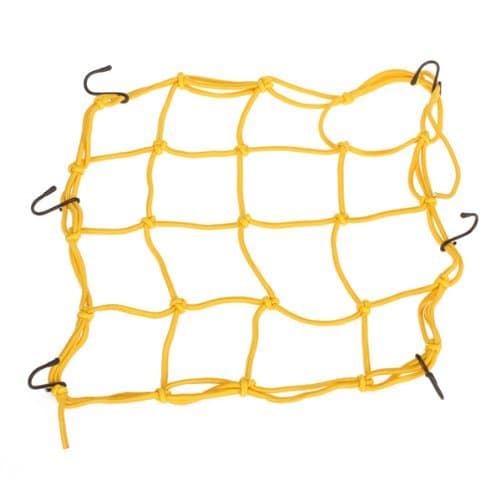 Andesan Bungee Motorcycle Helmet Cargo Net 6 Hooks Package Load Cover Cord Web(Yellow)