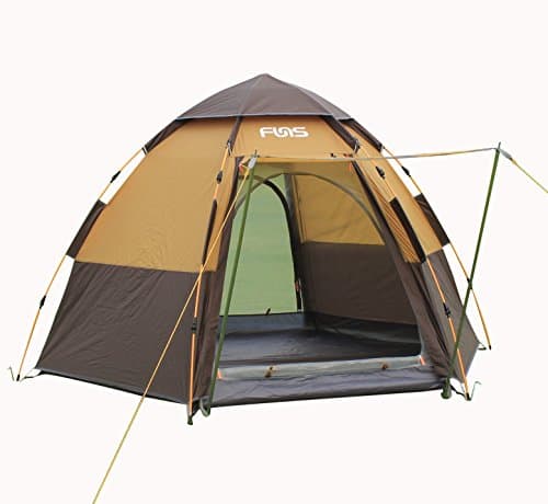 FUNS 8 by 9 ft One Touch Automatic Hexagon Pop Up Camping Gazebo Easy Set-Up Instant Tent
