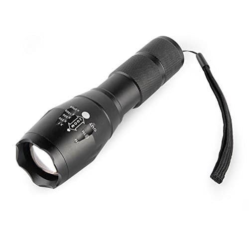 Tactical Flashlight Super Bright T6 CREE LED Flashlight Zoomable Tactical Flashlight Rainproof Lighting Lamp Torch -with Rechargeable Battery -For Cycling Hiking Camping Emergency