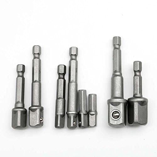 8PCS Magnetic Rod Hex Nut Socket Adapter Bit Extension Drill Screwdriver Set 1/4" Hex Shank (8X)