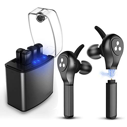 Wireless Earbuds, Syllable Bluetooth Headphones with 4 Replaceable Magnetic Batteries, Bass Earbuds TWS Quick Connection IPX6 Waterproof Wireless Sports Earphones with Smart Charging Case, Support Sir