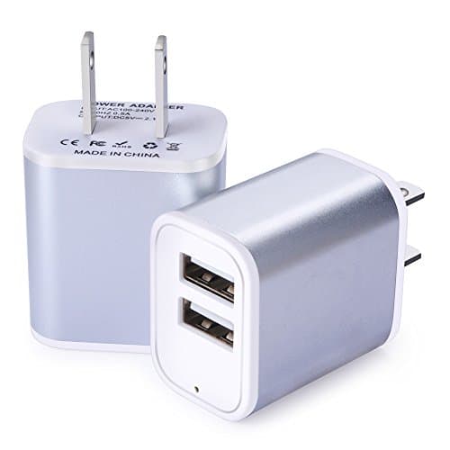 Wall Charger, Vifigen 2-Pack USB 2.1AMP Universal Power Home Travel Wall Charger Dual Port Plug for iPhone 7/7 plus 6/6 plus 5S 5 4S Samsung S5 S4 S3, Note 5, HTC, LG and More Device