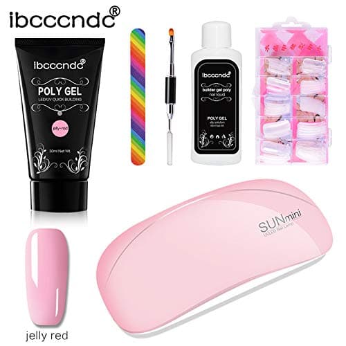 168 Celendi USB Nail Lamp Poly Gel False Nails Liquid Double-end Nail Pusher Set