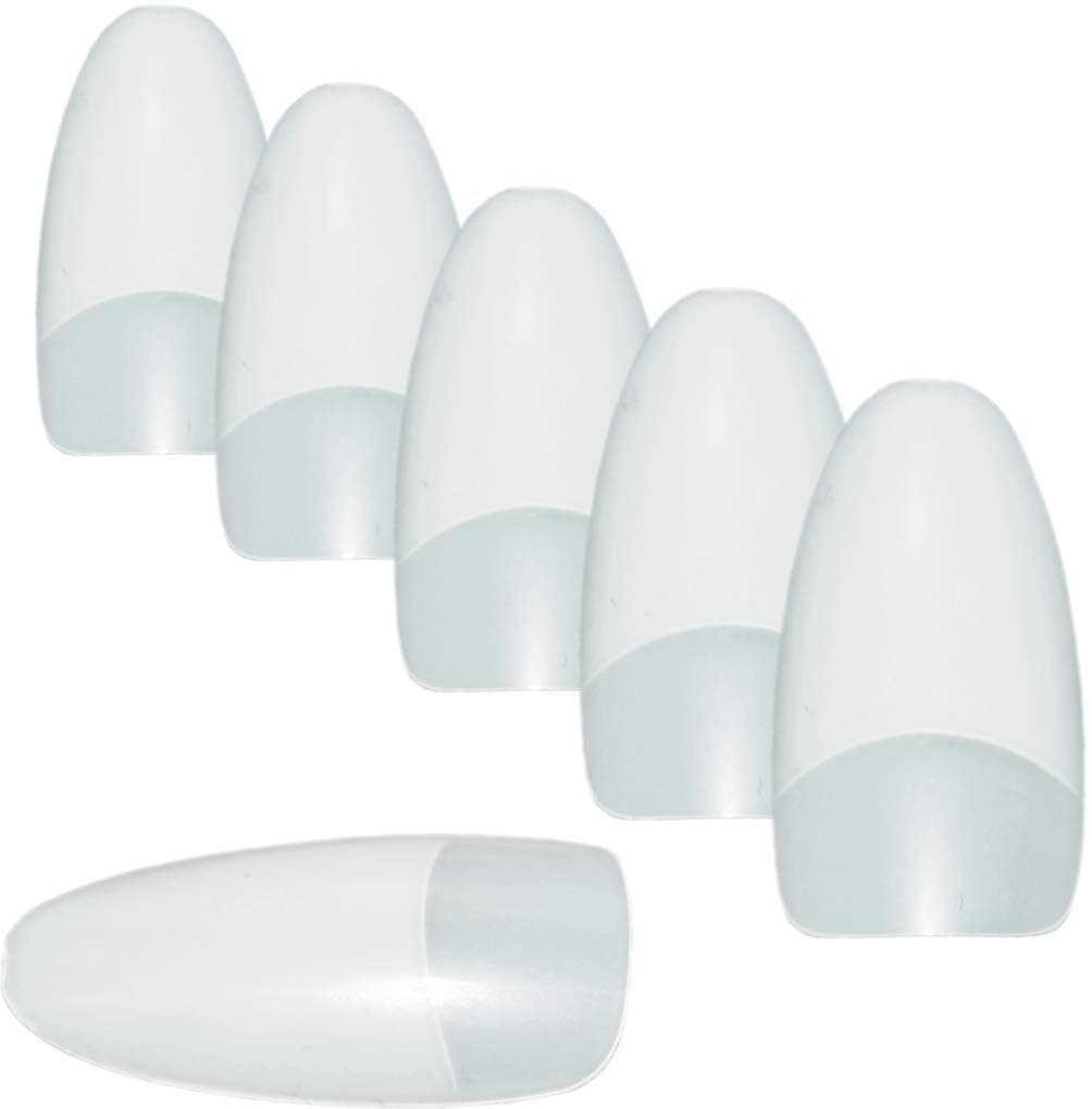 NAILFUN 100 Natural Oval Nail Tips with Overlap