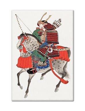 Samurai on Horseback Yabusame Fridge Magnet
