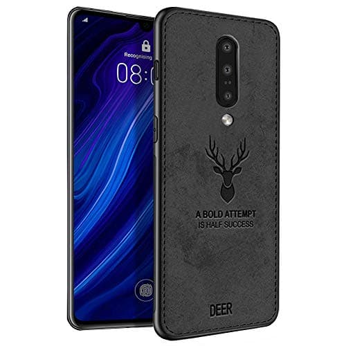 Teeyee Oneplus 7 pro Case , Fully Protective Design shockproof TPU Bumper Washable Cloth Back Dual Protection Cover for Oneplus 7 pro(2019 Release)(Black)