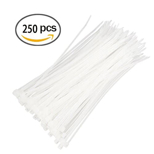 White Nylon Cable Ties,250 PCS 10 Inch Nylon Cable Ties Zip Ties
