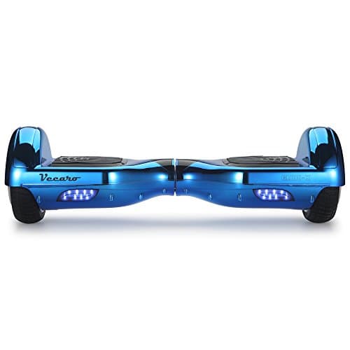 Vecaro GLIDE-X-MBL Bluetooth Hoverboard 6.5" - Electric Self Balancing Scooter - UL2272 Certified - Samsung Battery - Ride Control App for Android/IOS + Carrying Case - Metallic Blue
