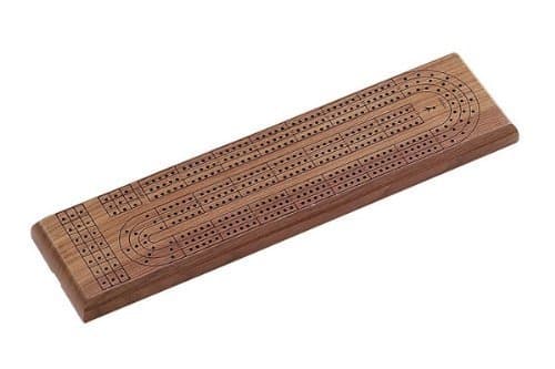 3 Track Cribbage Board, Walnut by CHH