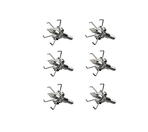6 Marksmen Small Game Judo Sharp Point Broadheads, 100 Grain Steel Arrow Head Sharp Tip Fowl