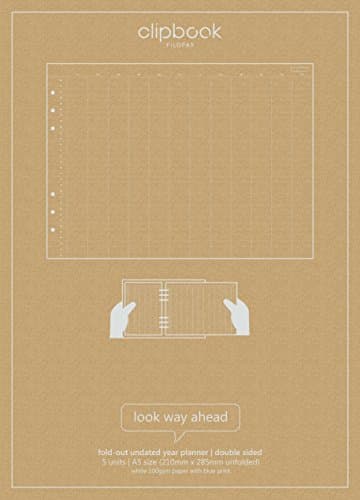 Clipbook A5 Undated Year Planner
