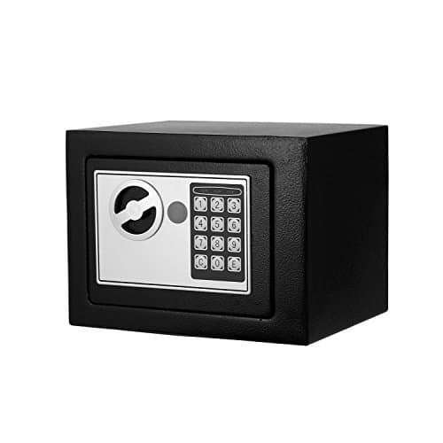 (US STOCK) Anti-Theft Digital PIN Code Safe Box,Digital Electronic Safe Locker for Documents, Cash &amp; Passport (with Emergency Key)