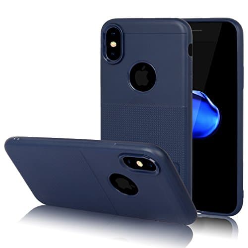 Gounzlar Rugged Armor Case for iPhone X 2017 (Blue)