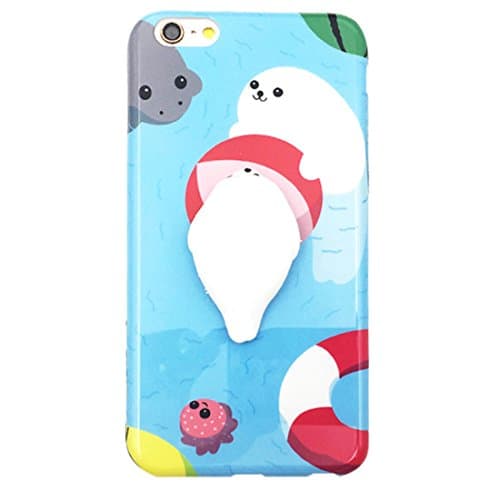 iPhone 6 / 6s Plus Case, Tricess 3D Cute Soft Silicone Squishy Cat Phone Case for iPhone 6 / 6s Plus