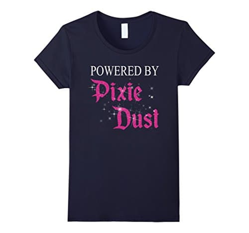 Women's Powered By Pixie Dust T-Shirt Large Navy