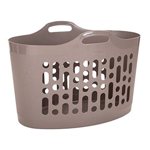 Ruby Deals Flexi 50 L Plastic Laundry Basket Washing Clothes Flexible Storage Bin For Home Laundry (mocha)