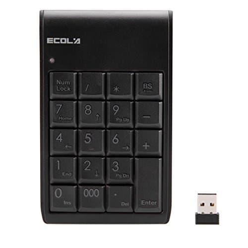 Ecola Nt-21wl Ultra Thin Keyboard for Desktop Notebook Smart Portable Wireless 2.4ghz Numeric Keypad White