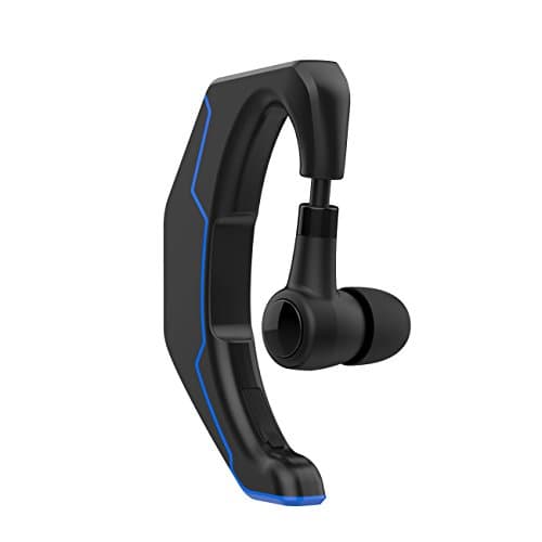 Bluetooth Headset,KONCEN Hands Free Wireless Comfortable lightweight small Earpiece Headphones with Microphone nice for driving (Blue/Black)