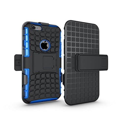 Neotter Iphone 6 Case, Shock Proof Triple-layer Hybrid Defender Series Cover Case with Belt Clip Holster for Apple Iphone 6 (4.7 Inch) - Blue