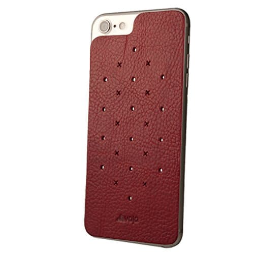 Vaja Leather Back for iPhone 7 - Reusable Adhesive Backing - Bridge Chili