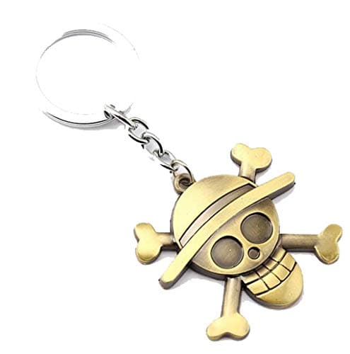 Weeck Anime One Piece Monkey D Luffy Ace Straw Hat Keychain Pendant Collect Gift
