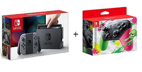Nintendo Switch Console Grey With Splatoon Controller V2