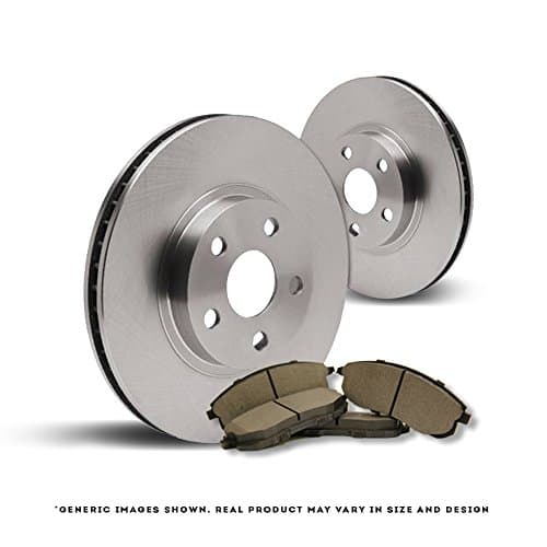 [Front Kit][Ready-to-Install] 2 OEM Replacement TOP-NOTCH Disc Brake Rotors + 4 Semi-Metallic Pads[Lancer][4lug]