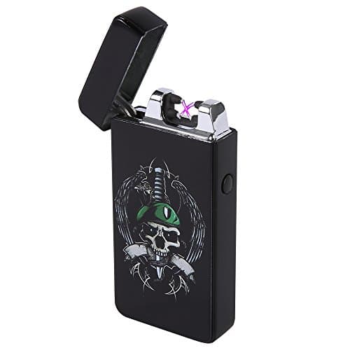 USB Rechargeable Arc Lighter Cool Electric Dual arc Windproof Coil Lighters For Lighting Cigarettes,Candel, (3)