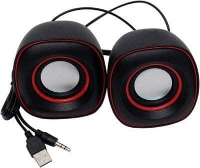 S3S USB 2.0 Mini Desktop Speakers Terabyte (Black/red)