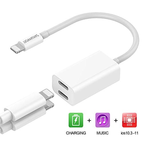 LUOHANTANG Lightning Audio + Charge Adapter for iPhone X / iPhone 8 / iPhone 8 Plus / iPhone 7 / iPhone 7 Plus