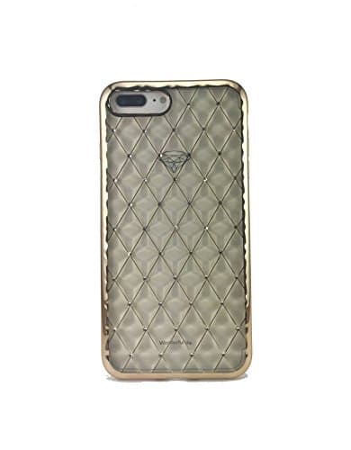 iPhone 7 Plus Case, SHENGO - 3D Luxury Crytal Soft TPU Case - Soft TPU+Czech Rhine Stone - Electronic Plainted Coating With Crystal - Fashion Style . ( 5.5 in ) (gold)