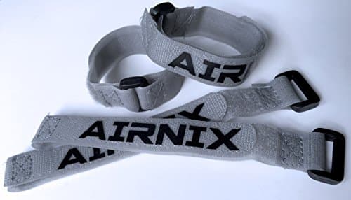AIRNIX 20pc 12" x .75" Gray Hook &amp; Loop Cinch Straps