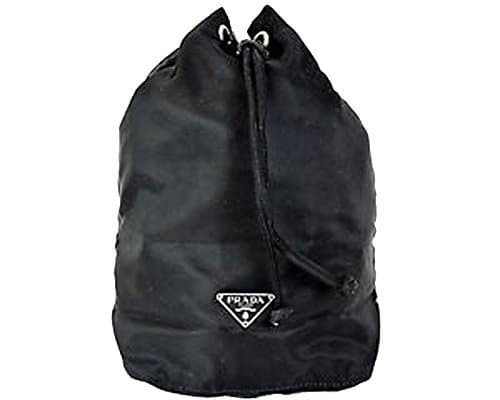 Prada drawstring travel pouch cosmetic makeup case - Black