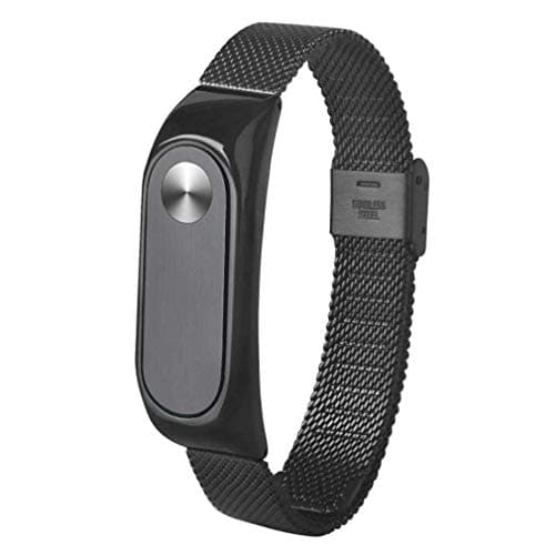 Fashion Strap, Fittingran Xiaomi Mi Band 2 Replacement Strap Adjustable Mesh Milanese Wrist Bracelet with Metal Frame and Automatic Buckle for Xiaomi Mi Band 2