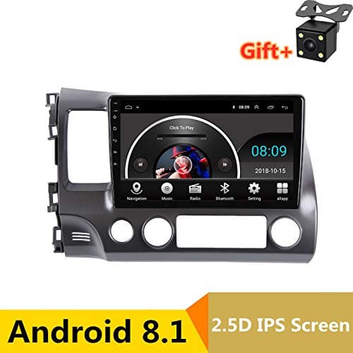 10" 2.5D IPS Android 8.1 Car DVD Multimedia Player GPS For Honda Civic 2004 2005 2006-2011 2007 audio radio stereo navigation