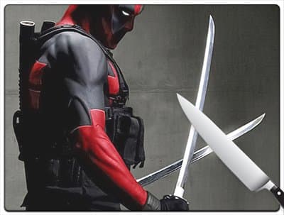 Deadpool Death Sword Large Cutting Board
