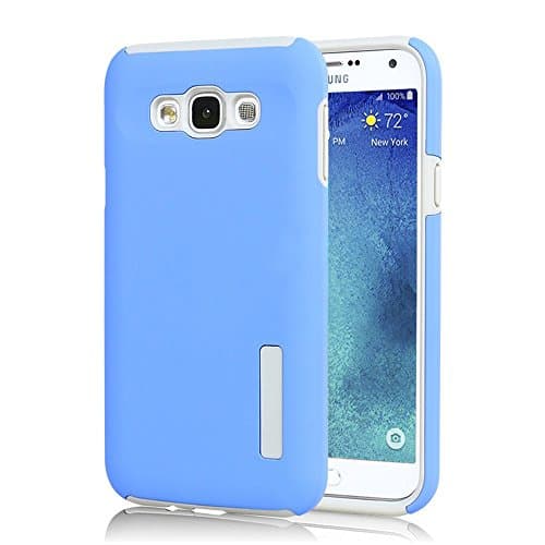 Galaxy E5 Case, YUCHIC - Heavy Duty Defender Dual Layer Protector Hybrid Phone Case for Samsung Galaxy E5, Blue