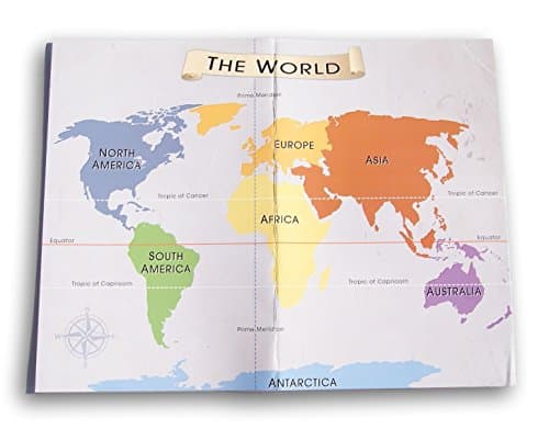 Educational Classroom Learning Chart - The World - 22x17 Inches - Folded