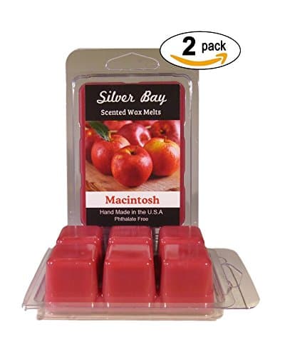 Silver Bay Macintosh Scented Wax Melts, 2 Pack, Made With the Highest Percentage of Scent Oil Possible, Total of 12 Cubes or 6.4 Ounces Total.