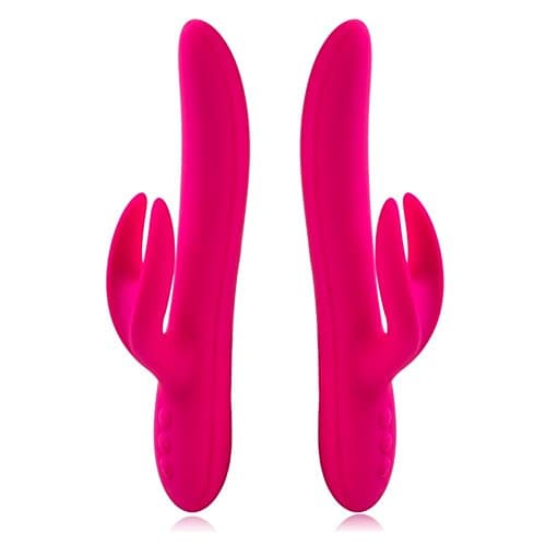 360° Rotating Head Rabbit Vibrator,Liquid Silicone Viberate Massager Multi Mode Toy Rechargeable Waterproof for Women and Couples (Shipped from US, 3-5 days to delivery)